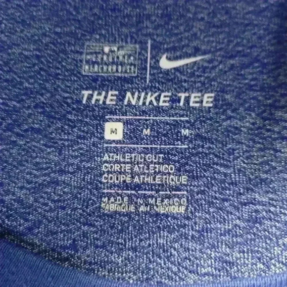 Chicago Cubs unisex Shirt Size Medium Blue Nike Baseball MLB Athletic Cut - Picture 5 of 9